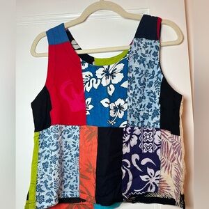 Patchwork Floral Sleeveless Top